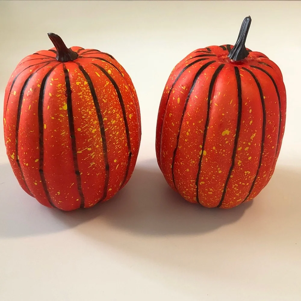 Decorative Foam Mini Pumpkins - lot of 6
